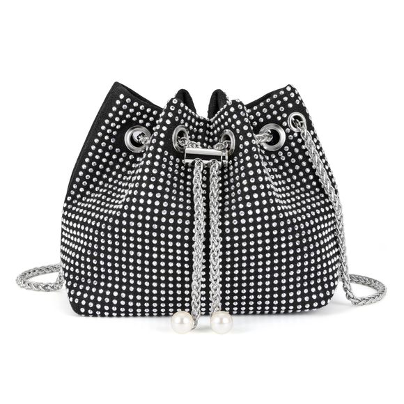 Crossbody Clutch Purses Sparkly Evening Bags Drawstring Glitter Pearl >:) - Picture 1 of 6